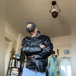 Vintage Colebrook motorcycle leather jacket